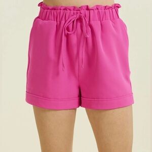 Baecation Shorts -Hot Pink